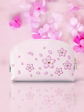 🆕💞LV x MURAKAMI Epi-Grained Leather Cosmetic Pouch Cherry Blossom • SAKURA PINK